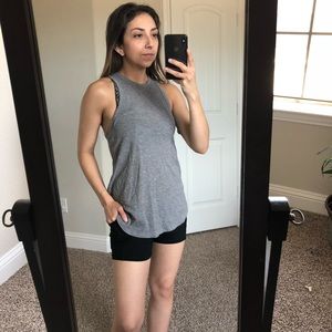 ❤️SOLD❤️ PINK Gray Racerback Tank Top